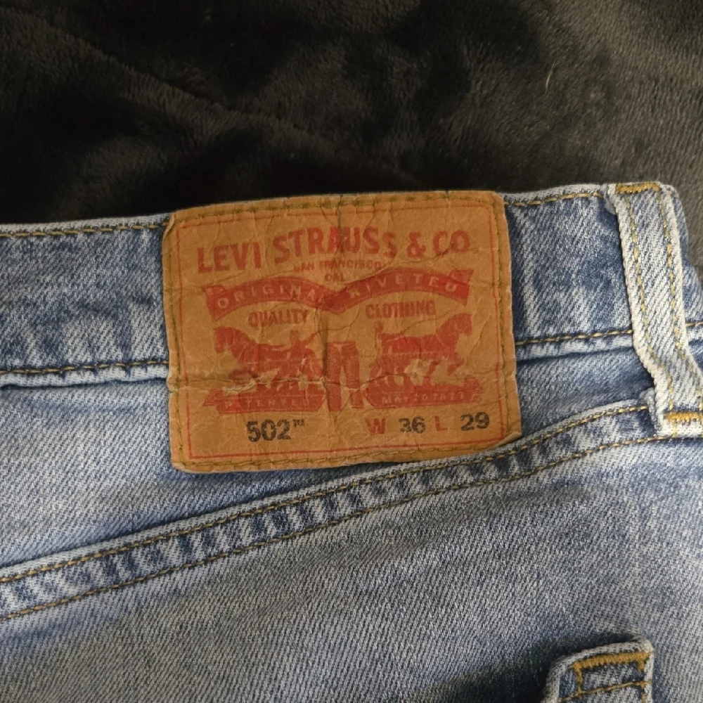 Levi's Men's Denim Straight Jeans - Light Blue - Picture 2 of 4